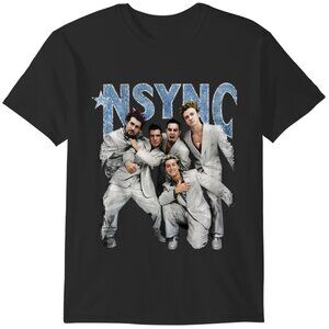 NSYNC Silver Suit Boy Band Shirt Vintage Music Shirt 73